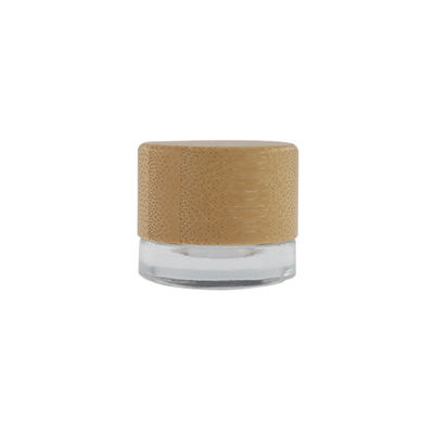 Garrafa com tampa de parafuso de óleo essencial Dab Jar Resistente a crianças Garrafa de tampa de bambu 3ml 5ml