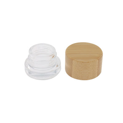 5 ml de frasco de vidro concentrado com tampa de bambu à prova de crianças para creme de lubrificação de óleo