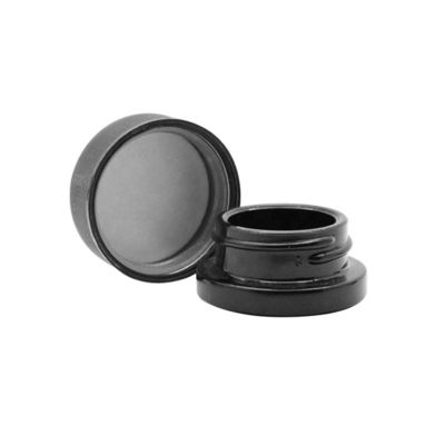 9 ml de frascos de vidro concentrado à prova de crianças parede espessa frasco pequeno preto com tampa preta