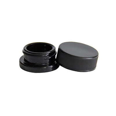 9 ml de frascos de vidro concentrado à prova de crianças parede espessa frasco pequeno preto com tampa preta