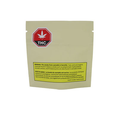 Sacos de embalagem de ervas daninhas de Mylar hermeticamente herméticas com superfície brilhante e fosca