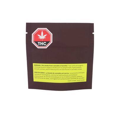Sacos de embalagem de ervas daninhas de Mylar hermeticamente herméticas com superfície brilhante e fosca