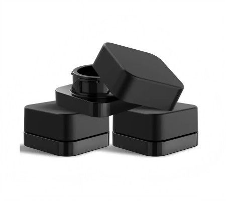recipiente de concentrado preto de 5 ml frasco de vidro concentrado à prova de crianças