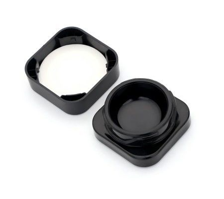 recipiente de concentrado preto de 5 ml frasco de vidro concentrado à prova de crianças