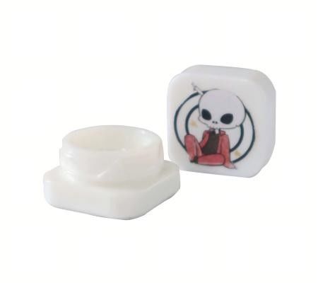 5 ml de recipiente de vidro branco cubo de concentrado com tampa à prova de crianças