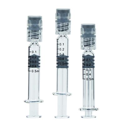 0.5 ml Luer Slip Luer Lock Borosilicato Seringas de Vidro para Óleo de CBD