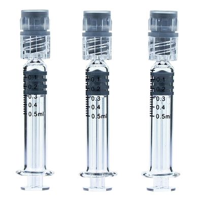 0.5 ml Luer Slip Luer Lock Borosilicato Seringas de Vidro para Óleo de CBD