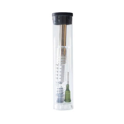 1 ml Luer Lock Seringa de vidro com pistão de ouro metálico