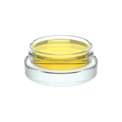 7 ml frascos de vidro cosméticos grossos de perfil baixo com tampa preta para creme de bálsamo labial de óleo concentrado