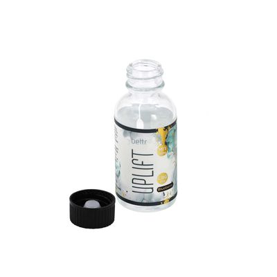 Frasco de vidro Boston para cuidados da pele com óleo de luxo por atacado de 30ml com tampa de rosca