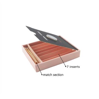 Caixa de papel pré-rolo magnética resistente a crianças com compartimento de fósforo para cones pré-rollados Cor e tamanho personalizáveis
