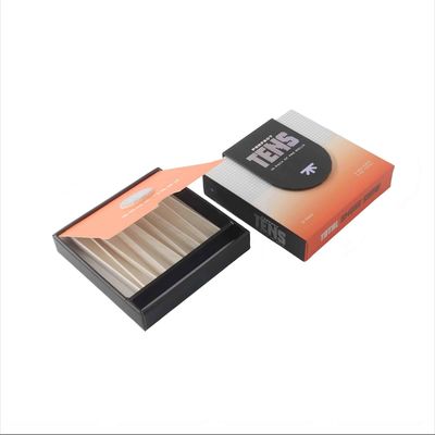 Embalagem de caixa de papel magnética personalizada para pré-enrolados de 10 unidades, à prova de crianças