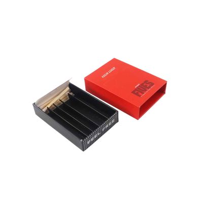 Caixa de papel de gaveta de fósforo personalizado resistente a crianças para 5 pacotes de mini-pré-rolos