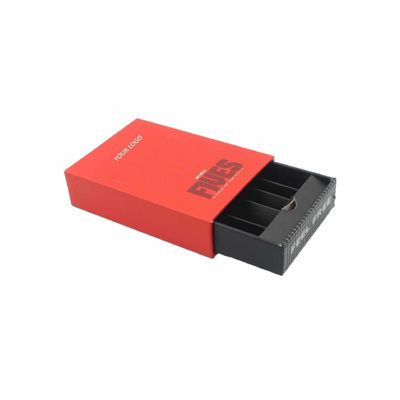 Embalagem de caixa de papel para charutos pré-enrolados Multipack em relevo com compartimento para fósforos