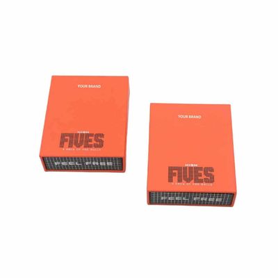 Caixa de papel de gaveta de fósforo personalizado resistente a crianças para 5 pacotes de mini-pré-rolos
